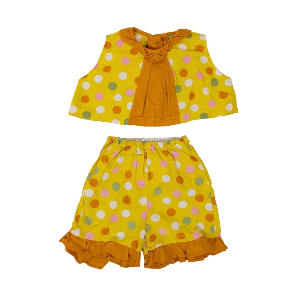 2 Piece Polka Dot Short Set Sleeveless Coord Coordinates Matching